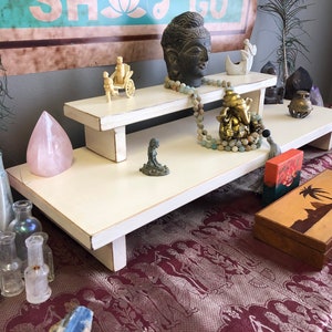 Meditation Altar Table Hand Made Spiritual Altar Table for Meditation Table made with Reclaimed Materials Home Altar Table Made with Love