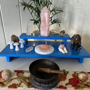 Meditation Altar Table Hand Made Spiritual Altar Table for Meditation Table made with Reclaimed Materials Home Altar Table Made with Love