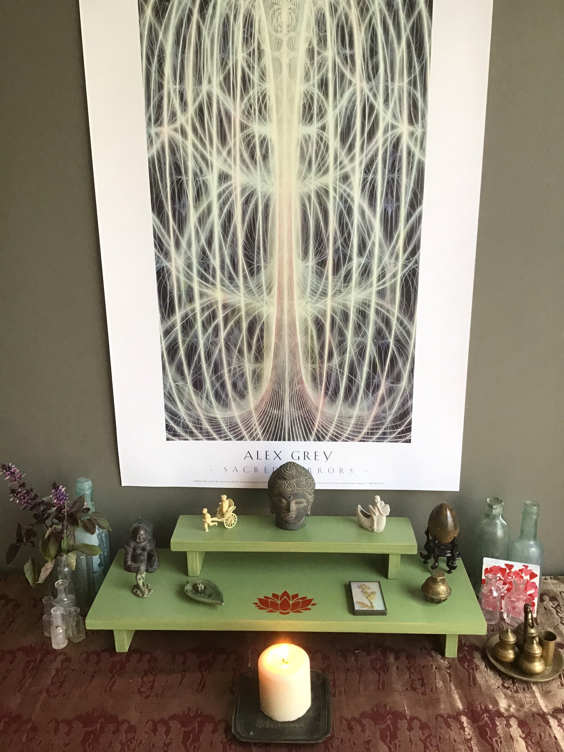 Hand Made Altar Table Spiritual Altar Table for Meditation Altar Shrine ...