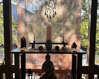 Altar Table Large Hand Made Spiritual Altar Table for Meditation with Reclaimed Materials Altar Large 3 tier Altar Made with Love