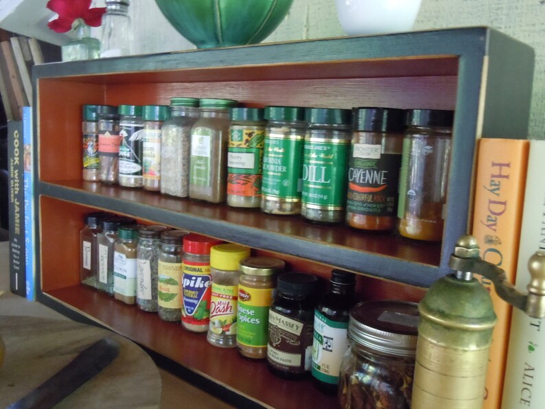Kitchen Spice RackLarge Free Standing Spice Rack in Black Etsy