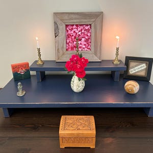 Meditation Altar Table Hand Made Spiritual Altar Table for Meditation Table made with Reclaimed Materials Home Altar Table Made with Love