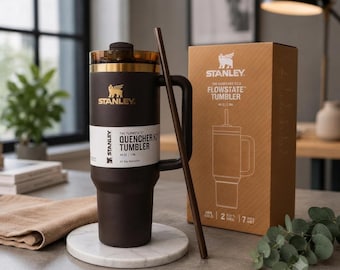 Stanley Chocolate Gold Quencher 40oz Tumbler, H2.0 FlowState Tumbler Limited Edition NEW