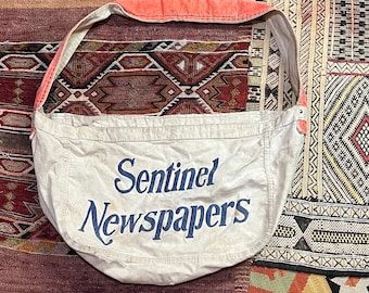 Vintage Newspaper Delivery Bag, Satchel. Sentinal Newspapers - Etsy