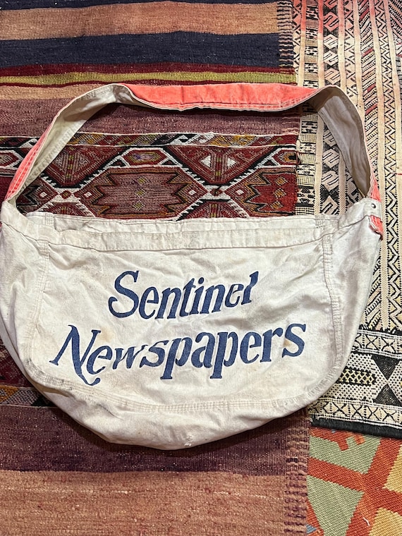 Vintage Newspaper Delivery Bag, Satchel. Sentinal Newspapers - Etsy