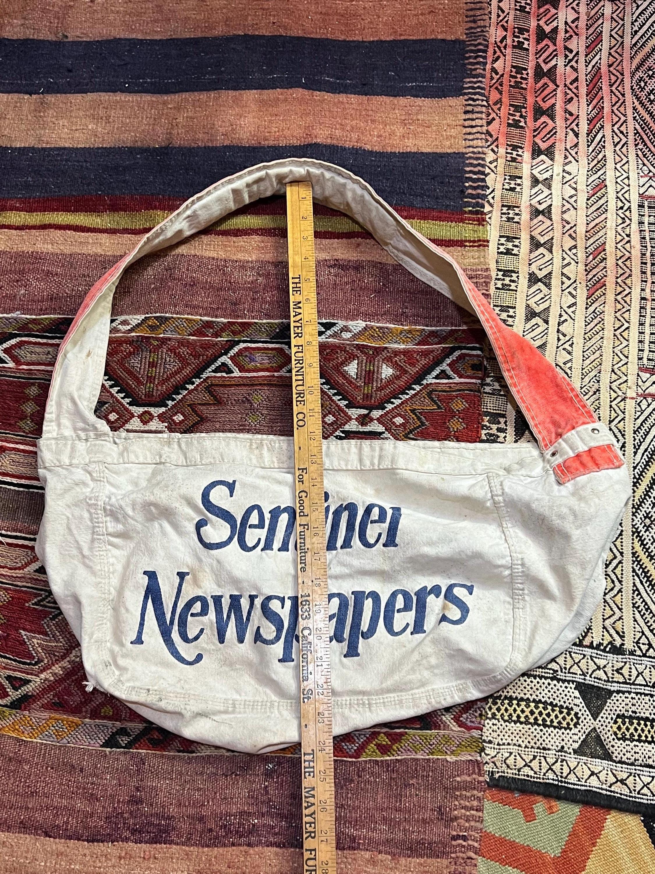 Vintage Newspaper Delivery Bag, Satchel. Sentinal Newspapers - Etsy