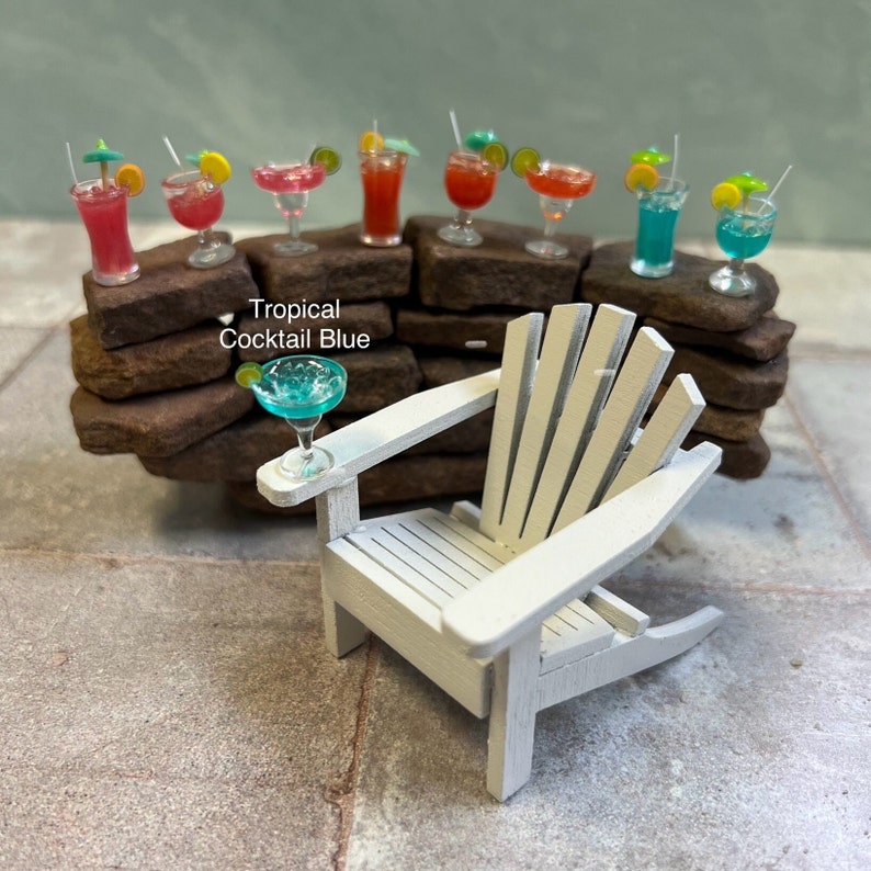 Beach Theme Wedding COMPLETE Cake Topper Classic Adirondack Chairs & Flip Flops INCLUDES Mr. and Mrs. PILLOWS by Landscapes In Miniature image 7