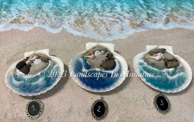 Beach Scene in Real Seashell 3-D Sand Beach Therapy, Shells 1-3 by Landscapes In Miniature image 1