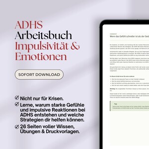 ADHD Impulsivity and Emotion Regulation PDF Guide | Anger in Adults with ADHD | ADHD Help Guide in German | Executive Functions