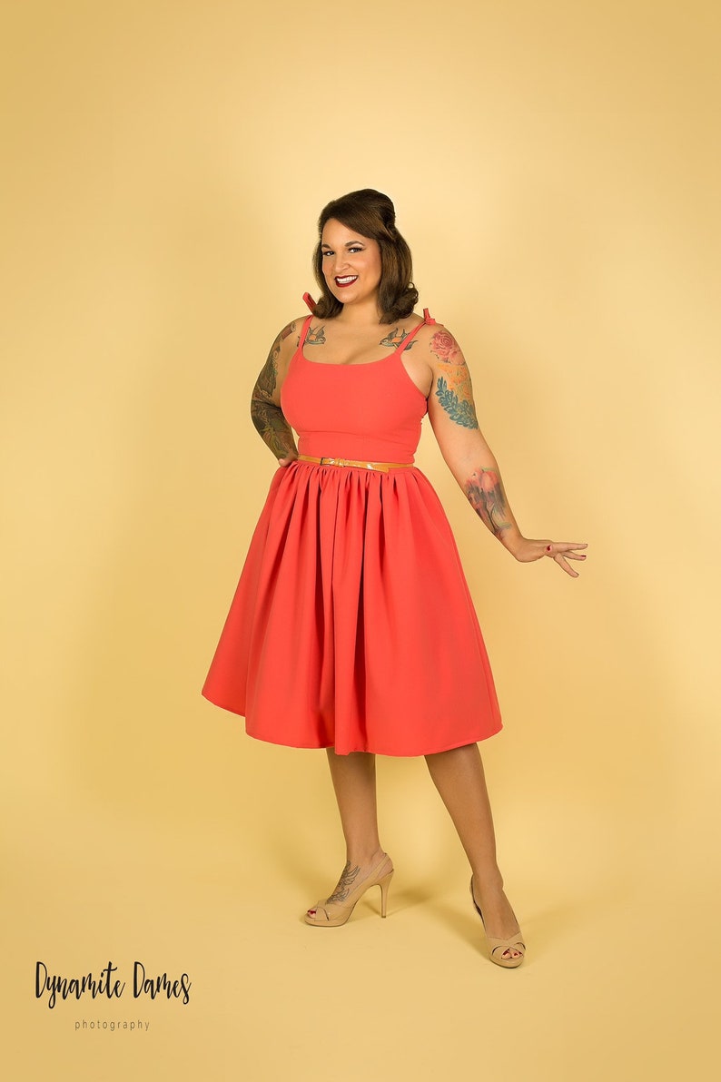 Jojo Dress in Coral image 1