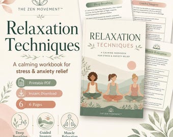 Relaxation Techniques: A Calming Workbook for Stress & Anxiety Relief