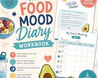 The Food Mood Diary Workbook: 3-Day Food & Mood Tracker