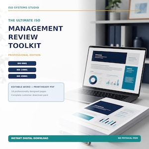 ISO Management Review Toolkit | ISO 9001, 14001 & 45001 Templates | Editable Word | PDF