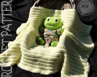 CROCHET PATTERN - Simply Sweet Car Seat / Stroller Baby Blanket