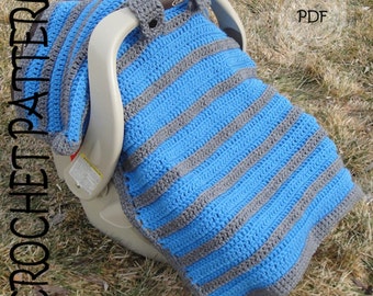 CROCHET PATTERN - Simply Sweet Car Seat Canopy / Blanket