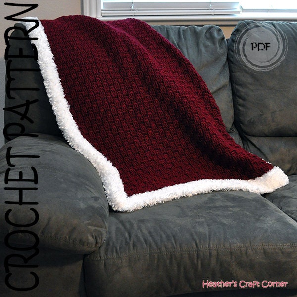 Crochet Pattern - 2 Sizes - Santa Baby Throw Blanket - Baby and Adult Sizes (US & UK Terms Included)