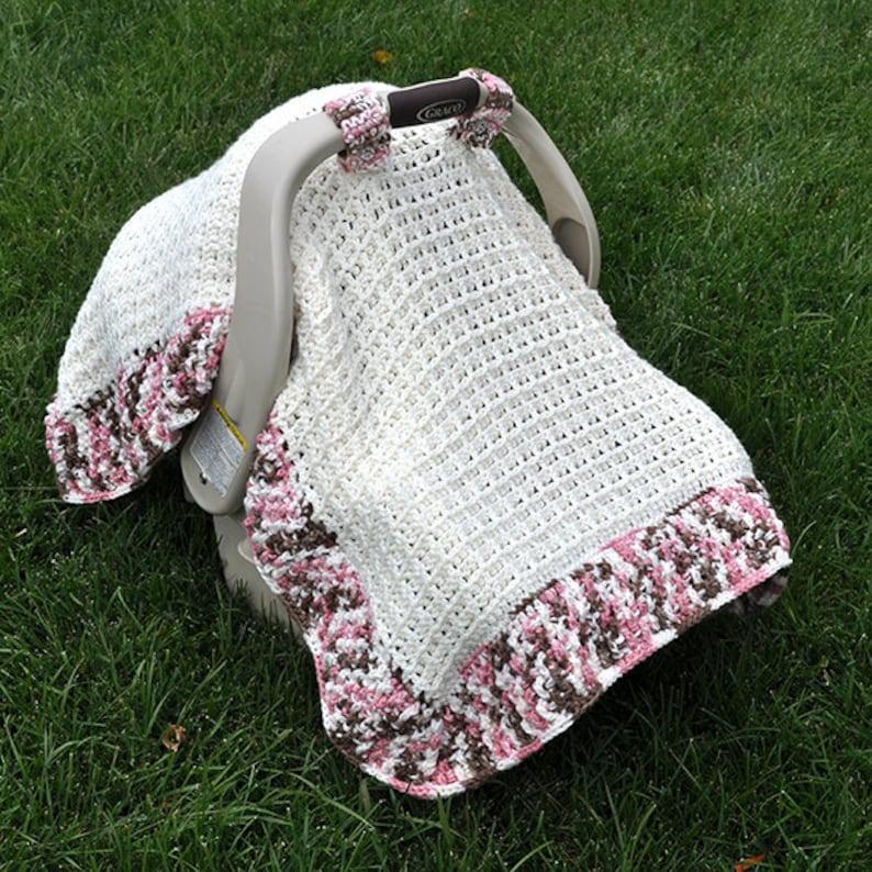 Crochet Pattern Waffle Stitch Car Seat Canopy Blanket US & Etsy