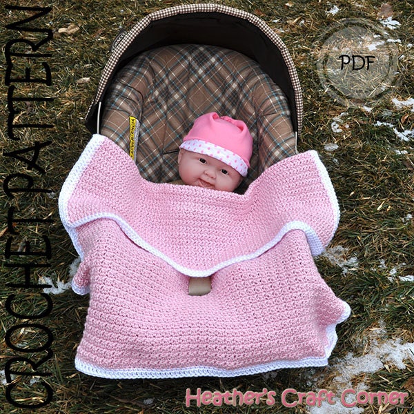 Crochet Pattern - Baby-licious Car Seat / Stroller Blanket (US & UK Terms included)