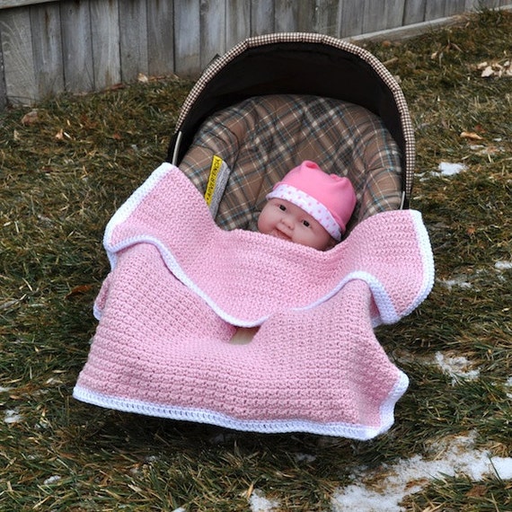 Crochet Pattern Baby-licious Car Seat Stroller Blanket (US UK Terms  included)