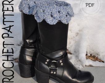 CROCHET PATTERN - Crocodile Stitch Boot Toppers