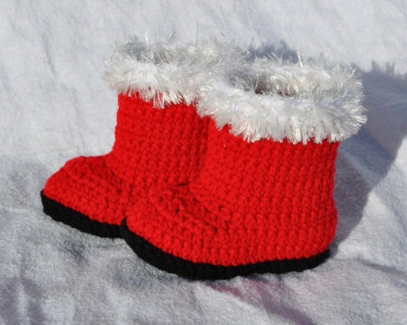 CROCHET PATTERN Santa Baby Booties - Etsy