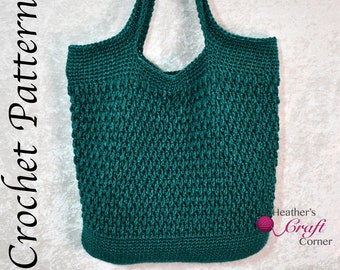 CROCHET PATTERN - Day at the Market Bag / Crochet Purse Pattern