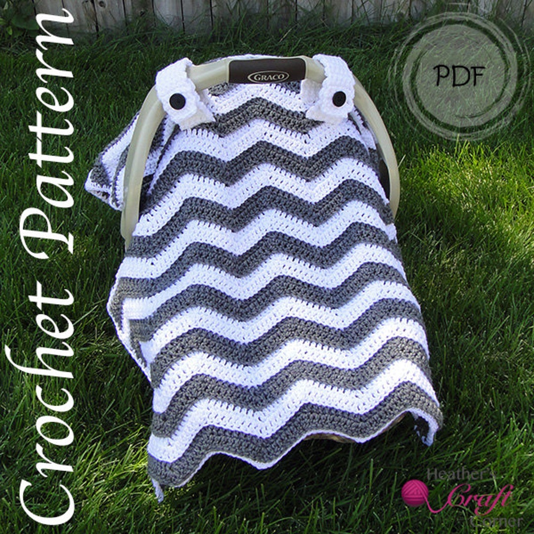 Crochet Pattern Chevron Car Seat Canopy Etsy