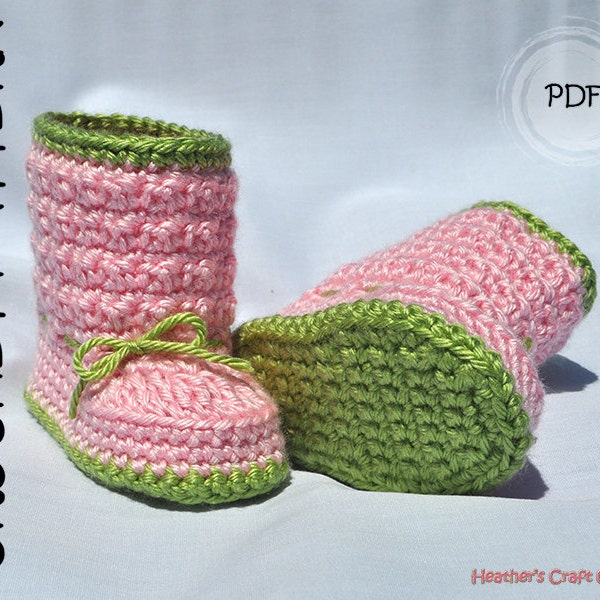 Crochet Pattern - Baby-licious Baby Booties (UK & US Terms Included)