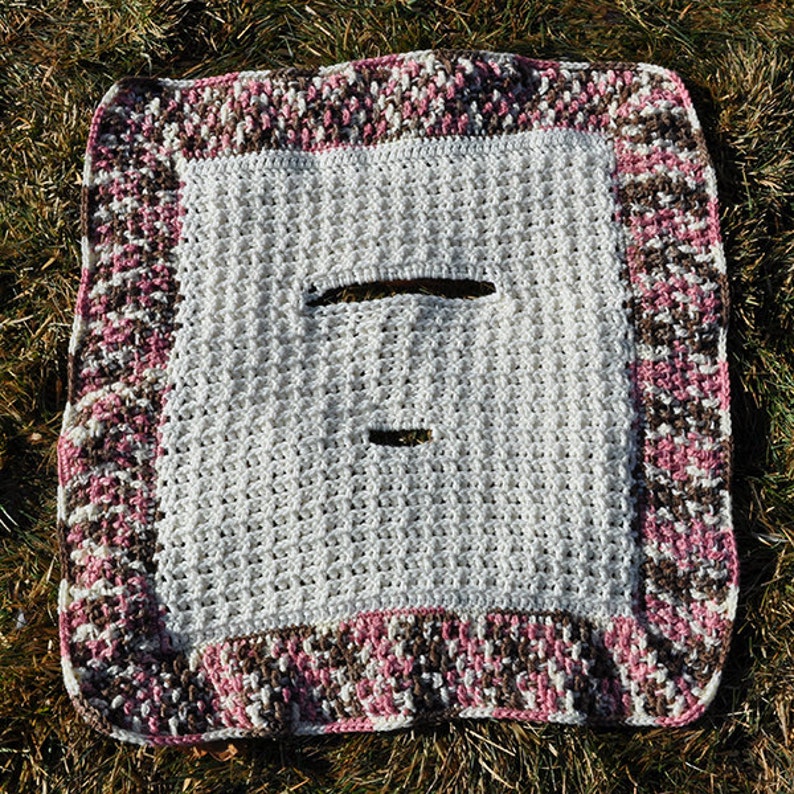 Crochet Pattern waffle Stich Car Seat / Stroller Blanket Reversible US & UK Terms Included Etsy
