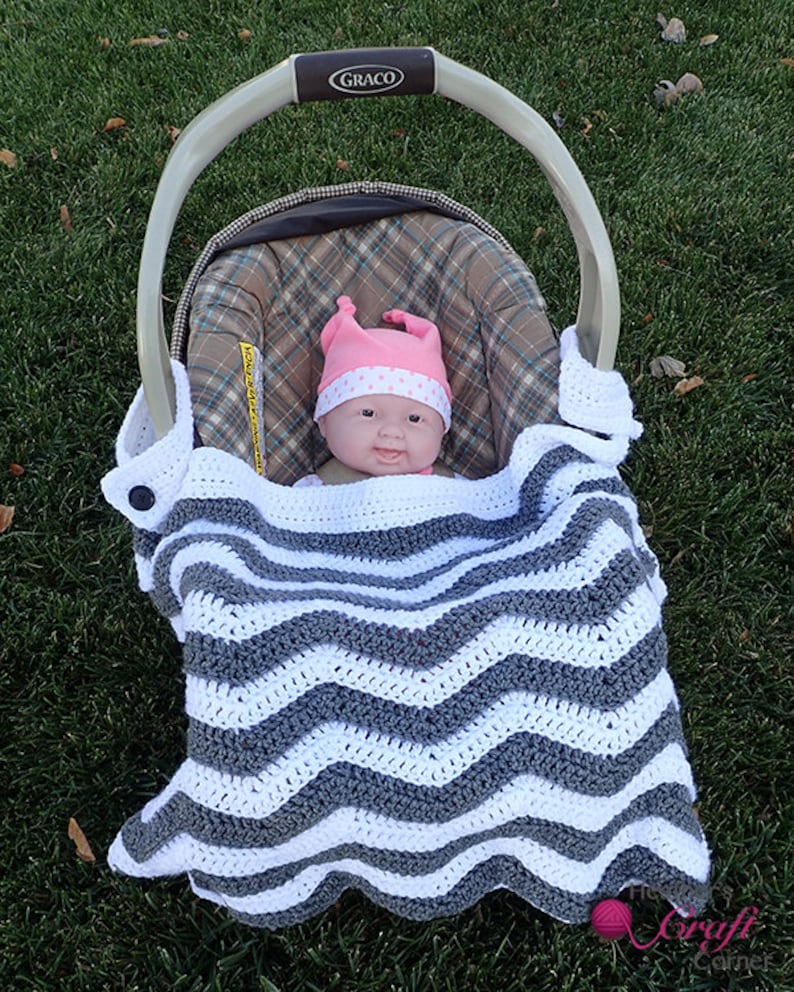 Crochet Pattern Chevron Car Seat / Stroller Baby Blanket Etsy