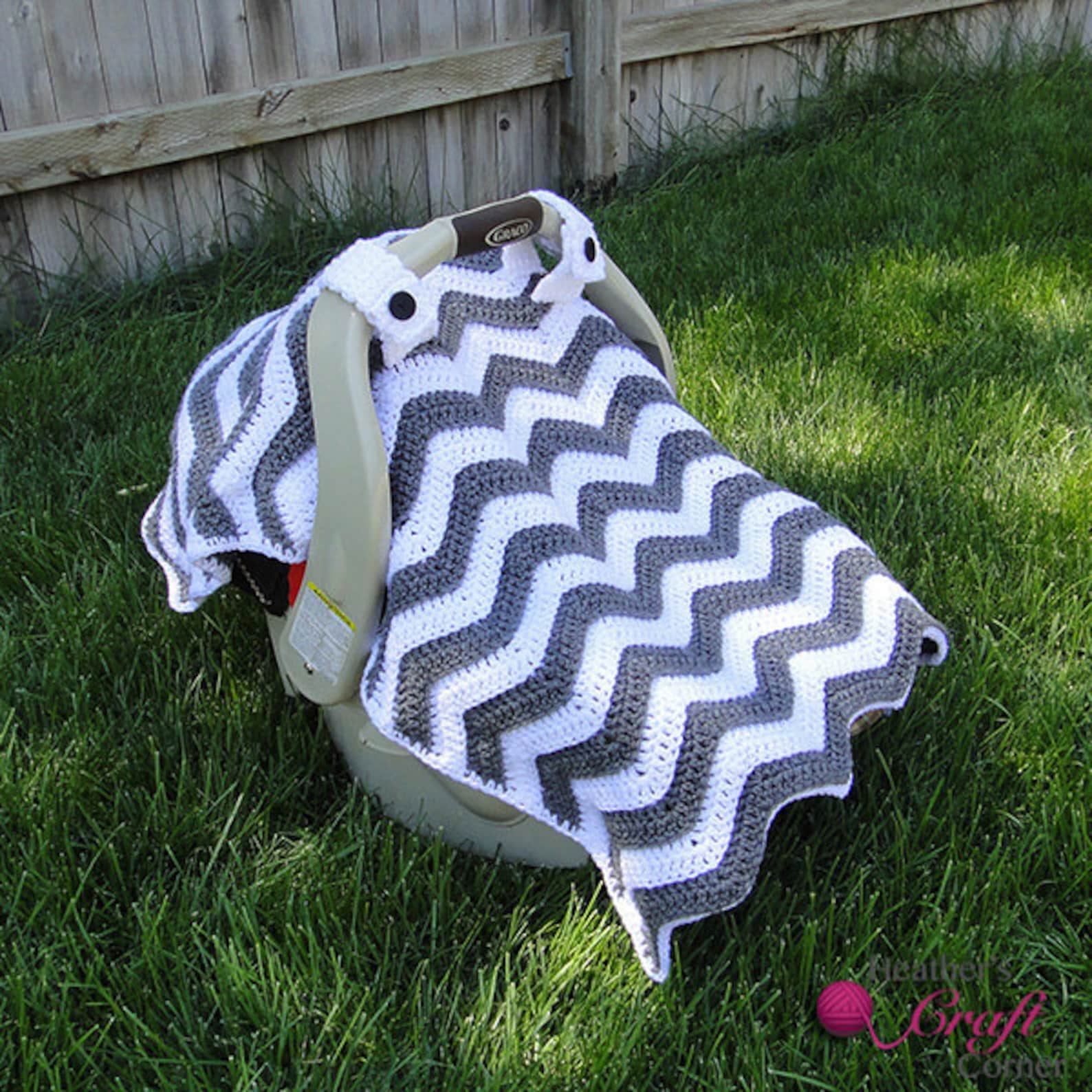 Crochet Pattern Chevron Car Seat Canopy Etsy