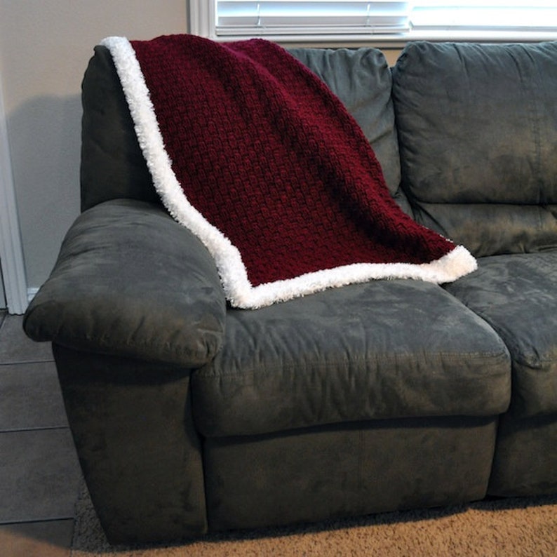 Crochet Pattern 2 Sizes Santa Baby Throw Blanket Baby and Adult Sizes