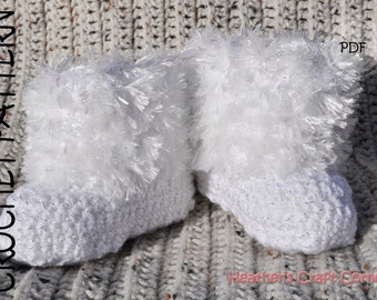 CROCHET PATTERN - Furry Baby Booties