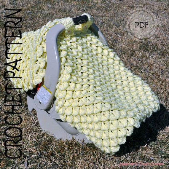 Crochet Pattern 1206 Crocodile Stitch Car Seat Canopy Blanket UK US Terms Included Etsy Canada