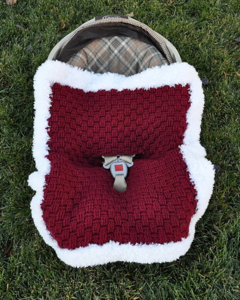 Crochet Pattern Santa Baby Car Seat Blanket US & UK Terms Etsy