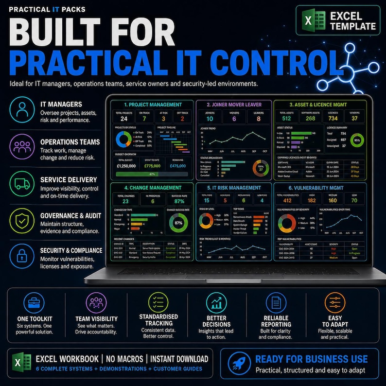 Complete IT Management Excel Bundle preview 9