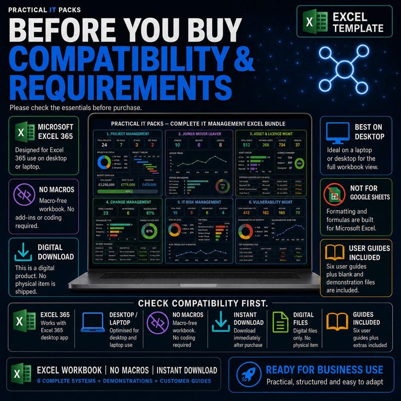Complete IT Management Excel Bundle preview 10