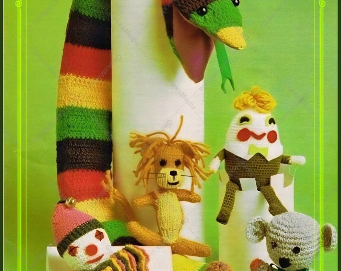 Koala Bear, Lion, Hound Dog, Clown, Humpty Dumpty, Silly Snake Draft Stop Toy Patterns Knitting and Crochet HD PDF