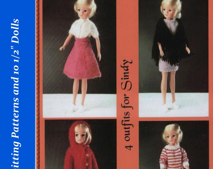 Sindy Knitting Patterns For 11 inch Fashion Teen Dolls (Tammy, Barbie Francie, Babette, Wendy, Babs, Cher) PDF