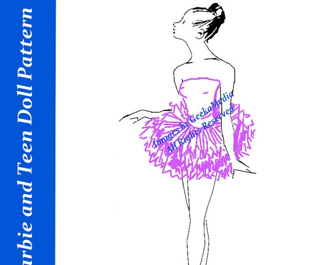 Barbie Ballerina Reproduction & Repair PDF Sewing Pattern Fits Fashion Size Teen Dolls (Tammy, Sindy, Cher)