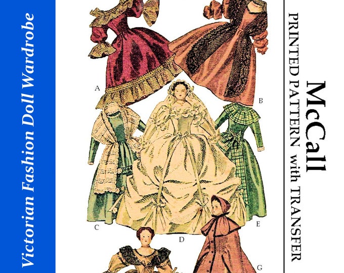 Barbie Victorian Costumes Sewing Patterns Fits 12" Fashion Teen Dolls (Tammy, Sindy, Francie, Babette, Wendy, Babs) McCalls 1292 PDF