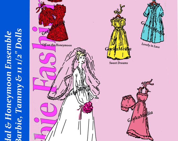 Advance 0573 11 inch Fashion Teen Doll Sewing Patterns For (Barbie, Tammy, Sindy, Francie, Babette, Wendy, Babs, Cher) PDF