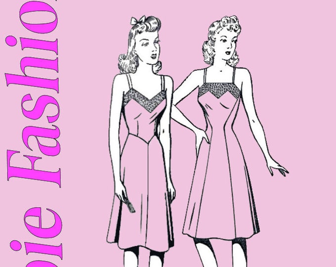 Barbie 11 inch Teen Doll 1950's Styled Slip Sewing Pattern in HD PDF