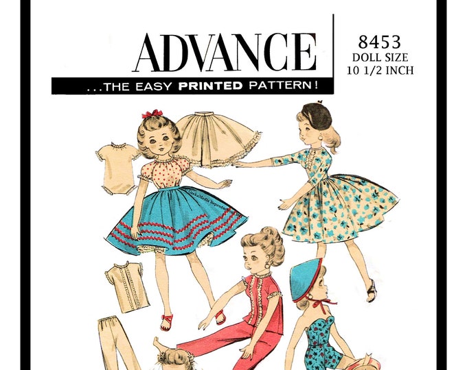 10 inch Glamour Fashion Doll Sewing Pattern in PDF