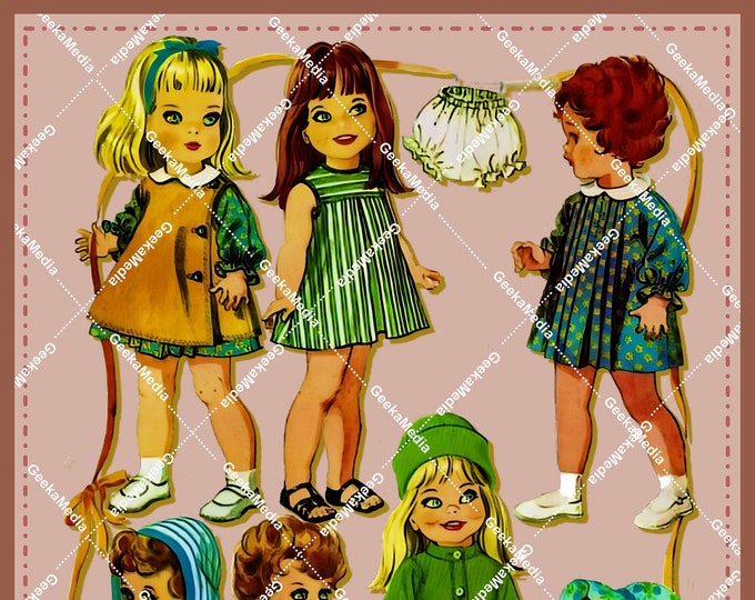 McCalls 9061 Pattern Bundle 12 to 20" Doll Patterns for Betsy Wetsy to Chatty Cathy Fully Restored in HD PDF