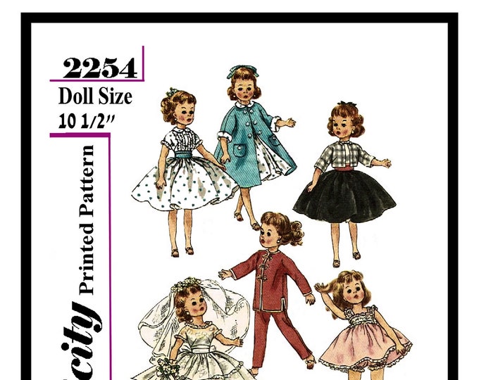 10 inch Glamour Fashion Doll Sewing Pattern in PDF