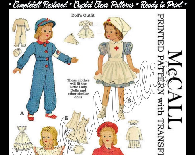 McCalls 1015 Sweet Sue Doll and Other 18 inch Dolls Sewing Pattern in HD PDF McCalls 1015