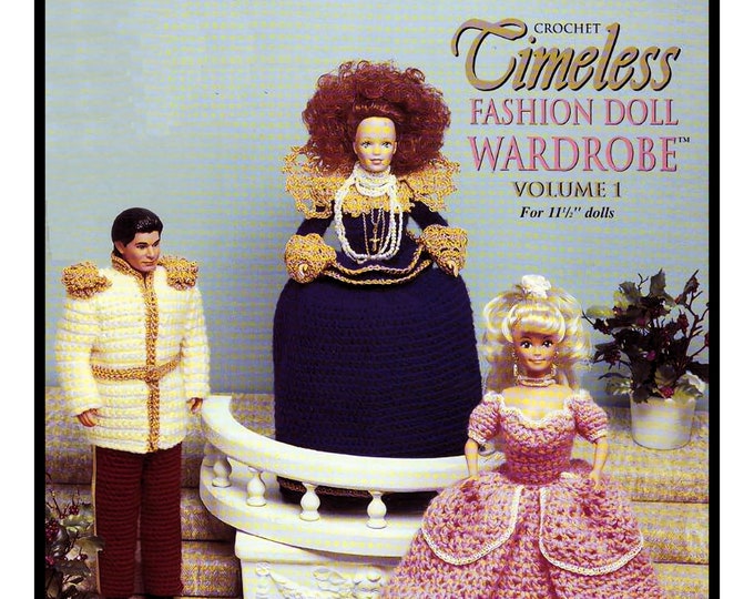 Barbie Timeless Romance Crochet Pattern Fits Fashion Size Teen Dolls 11 inches tall (Tammy, Sindy, Francie) PDF