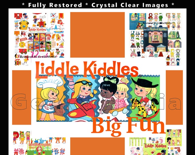 4 Barbie Little Kiddle Paper Doll Books, Toy Dolls Playset in HD PDF