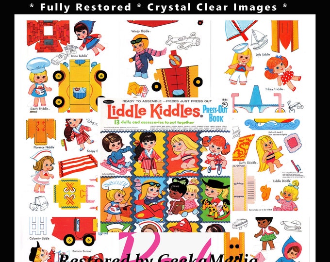 Barbie Little Kiddles Paper Dolls and Play Paper Doll Book, Toy Dolls Playset in HD PDF